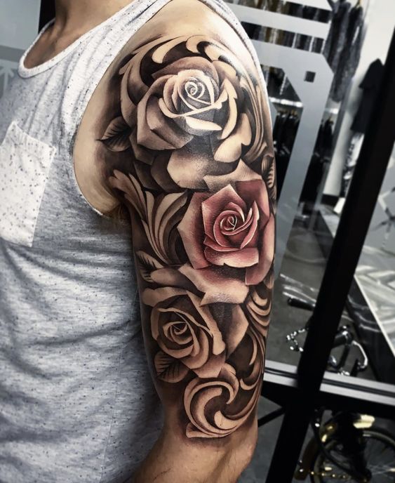 Tatuajes de rosas para hombres